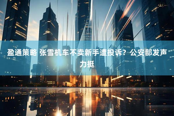 盈通策略 张雪机车不卖新手遭投诉？公安部发声力挺