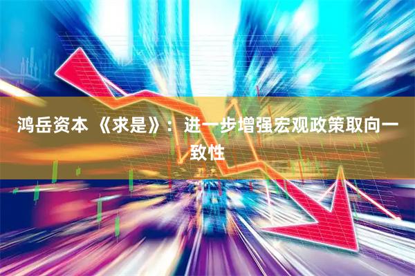 鸿岳资本 《求是》：进一步增强宏观政策取向一致性